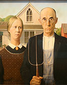 Grant Wood's American Gothic in the Art Institute of Chicago