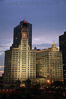 Wrigley Building at night