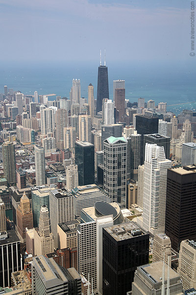 View north from Sears Tower, Chicago