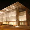 The Art Institute's new wing at night