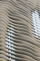 The balconies of the Aqua tower in Chicago