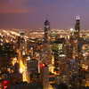 Downtown Chicago at night