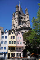 Groß St Martin seen from Fischmarkt, Cologne