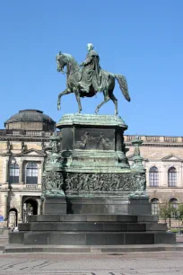 Statue of King John on Theaterplatz in Dresden