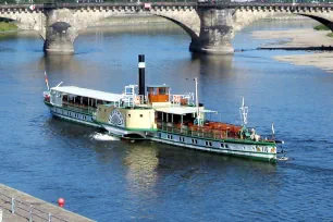 Paddle Steamer on the Elbe river in Dresden