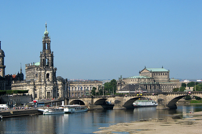 Hofkirche & Semperoper from across the Elbe