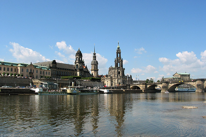 A view of Dresden from the Elbe riverside