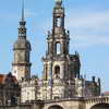 Hofkirche seen from across the Elbe river