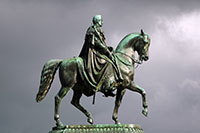 King John of Saxony Statue at the Theaterplatz in Dresden