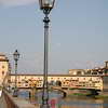 Lamppost with Ponte Vecchio in background
