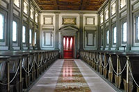 La salle de lecture de la Bibliothèque Laurentienne, San Lorenzo, Florence