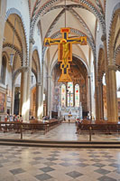 Hoofdschip van de Santa Maria Novella kerk in Florence