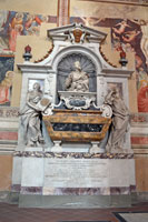 Het grafmonument van Galileo Galilei in Santa Croce, Florence