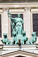 Panther drawn quadriga