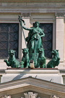 Panther drawn quadriga