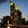 Commerzbank Tower at night