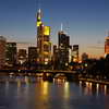 Frankfurt skyline at night