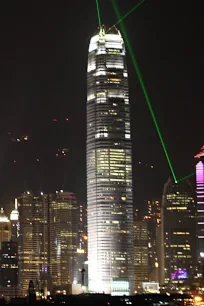 Two IFC at night, Hong Kong