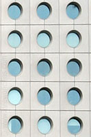 Windows of the Jardine House in Hong Kong