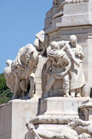 Detail of the monument of the marquis of Pombal