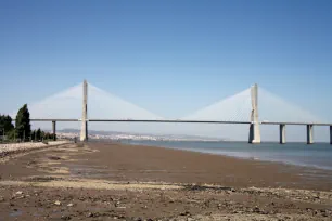 Main span of the Ponte Vasco da Gama in Lisbon