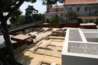 Archeologische site van het Sint-Joris kasteel in Lissabon