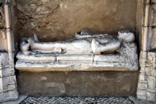 A tomb in the ruins of the Carmo Church, Lisbon