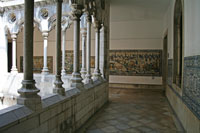 Azulejos in the cloister of the Madre de Deus convent
