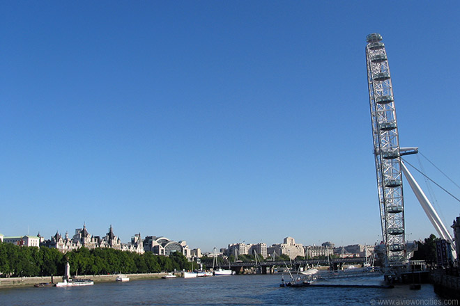 The London Eye near the Thames