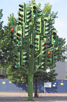 Arbre des feux tricolores, Canary Wharf, Londres