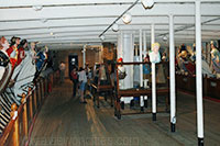 Benedendek van de Cutty Sark in Greenwich, Londen
