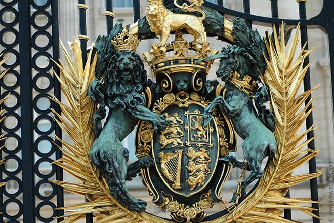 Detail of the Buckingham Palace gate