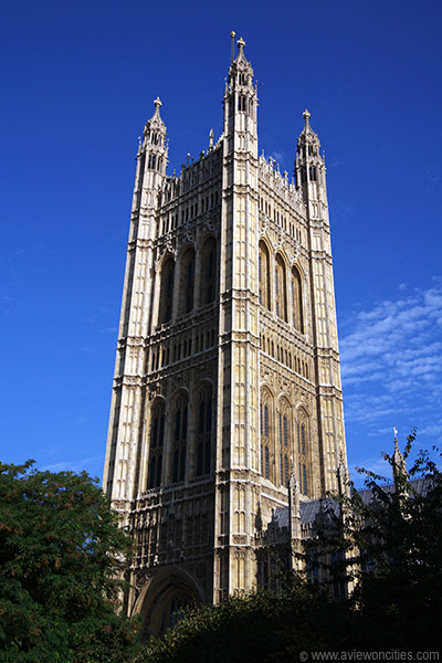Victoria Tower seen from Victoria Tower Gardens