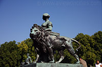Lion Statue on the Queen Victoria Memorial in London