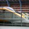 Eurostar trains in St. Pancras Station