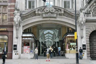 Piccadilly facade of Burlington Arcade in London