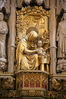 Mariabeeld in de kathedraal van Southwark