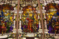 Glasramen uit de Baltic Exchange in het National Maritime Museum