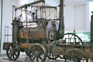 Puffing Billy, the World's oldest steam locomotive in the Science Museum, London