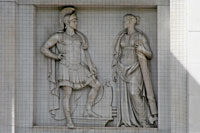 Flachrelief auf dem Marmorbogen in London