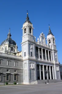 Front façade of the Almudena Cathedral, Madrid