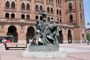Monument to matador Antonio Bienvenida at the Plaza de Toros de Las Ventas in Madrid