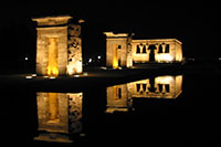 Debod Temple at night