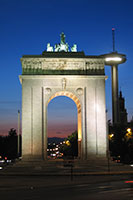 Arco de la Victoria at night, Madrid