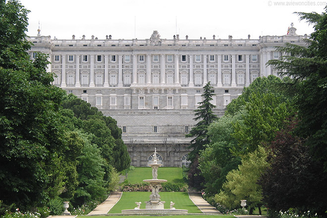 Royal Palace seen from Campo del Moro