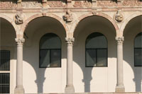 Détail d'une arcade de la Ca'Granda à Milan