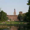 View of the Castello Sforzesco from Parco Sempione