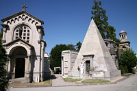 Mausoleums in the Cimitero Monumentale, Milan