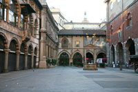 Piazza Mercanti, Milaan, Italië
