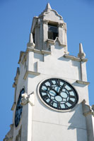 Detail of the clock tower in Montreal